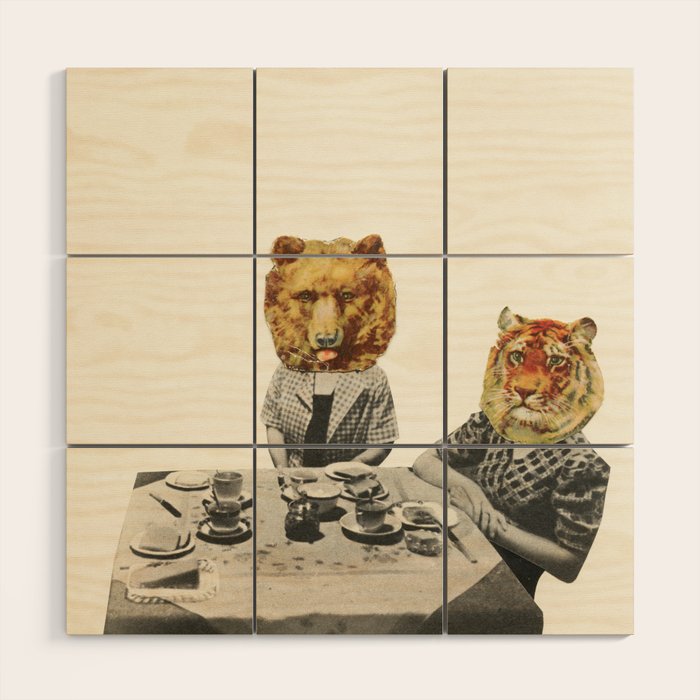 Tea Party Wood Wall Art Gallery Image 1