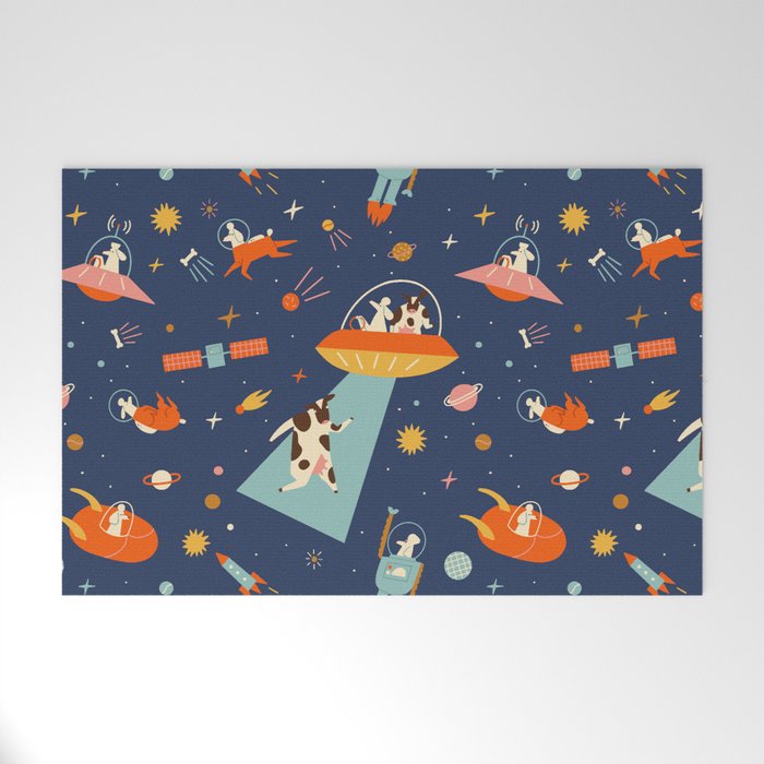 Cosmic dogs Welcome Mat Gallery Image 1