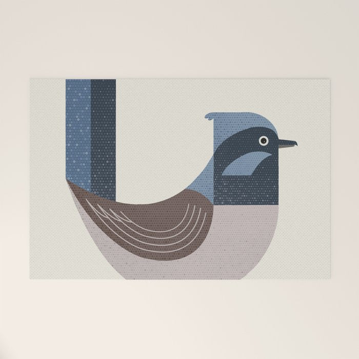 Whimsy Superb Fairywren Welcome Mat Gallery Image 1