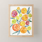 Sliced Citrus Watercolor Mini Art Print Gallery Image 1