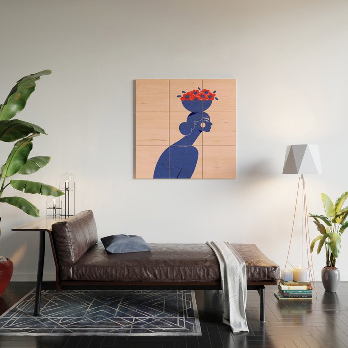 Floral Bowl Wood Wall Art Gallery Image 2