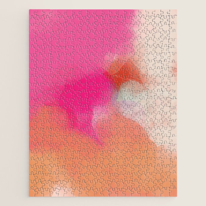 dreamy days in pink peach aquarell Jigsaw Puzzle Gallery Image 1