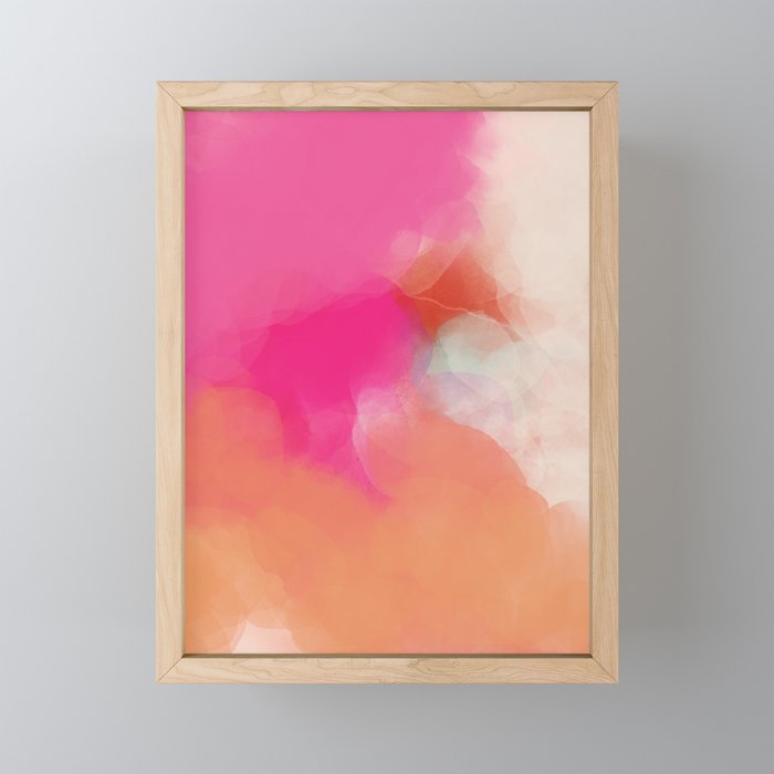 dreamy days in pink peach aquarell Mini Art Print Gallery Image 1