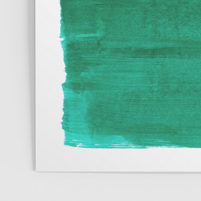 Emerald Green Tan Rothko Inspired Colourfield Squares Minimal Minimalist Mid Century Style by Ejaaz Haniff Poster Gallery Image 3
