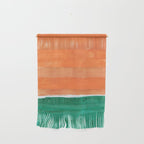 Emerald Green Tan Rothko Inspired Colourfield Squares Minimal Minimalist Mid Century Style by Ejaaz Haniff Wall Hanging Gallery Image 1