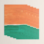 Emerald Green Tan Rothko Inspired Colourfield Squares Minimal Minimalist Mid Century Style by Ejaaz Haniff Wrapping Paper Gallery Image 3