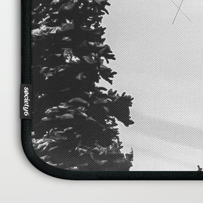 Backcountry Skier // Fresh Powder Snow Mountain Ski Landscape Black and White Photography Vibes Laptop Sleeve Gallery Image 3