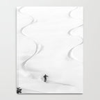 Backcountry Skier // Fresh Powder Snow Mountain Ski Landscape Black and White Photography Vibes Notebook Gallery Image 4