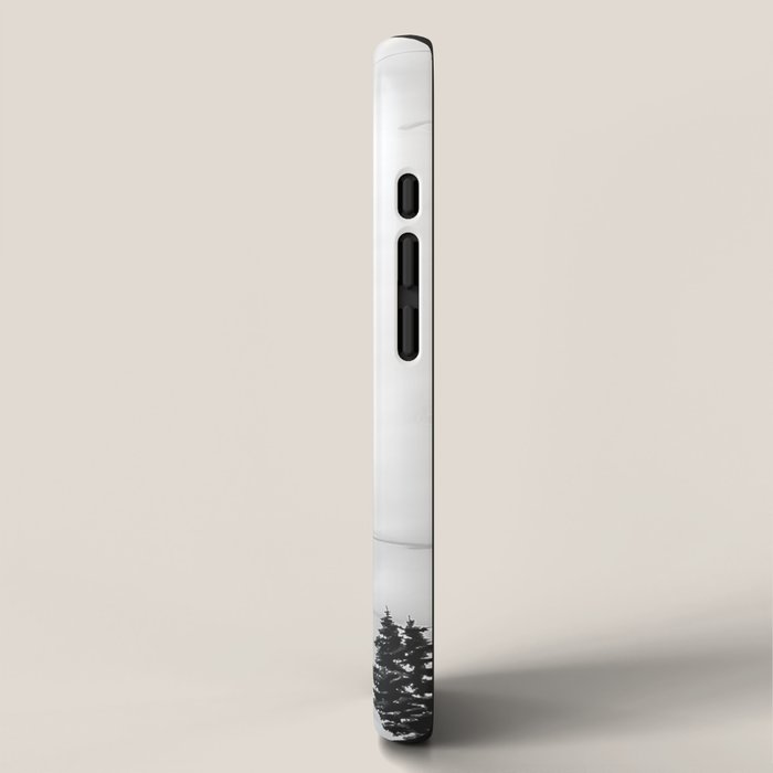 Backcountry Skier // Fresh Powder Snow Mountain Ski Landscape Black and White Photography Vibes iPhone Case Gallery Image 2