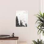 Backcountry Skier // Fresh Powder Snow Mountain Ski Landscape Black and White Photography Vibes Poster Gallery Image 2