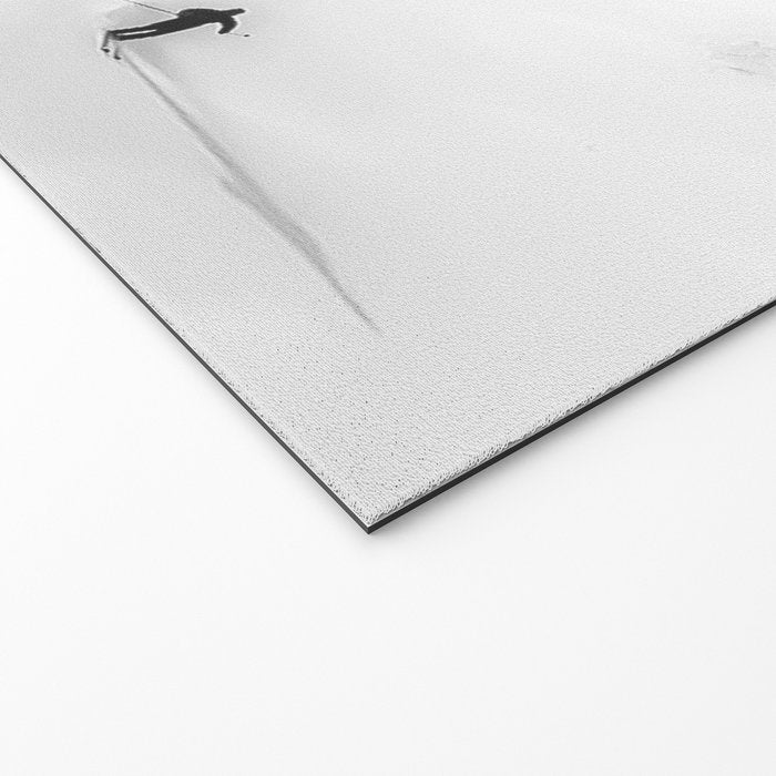 Backcountry Skier // Fresh Powder Snow Mountain Ski Landscape Black and White Photography Vibes Welcome Mat Gallery Image 2