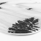 Backcountry Skier // Fresh Powder Snow Mountain Ski Landscape Black and White Photography Vibes Bath Mat Gallery Image 3