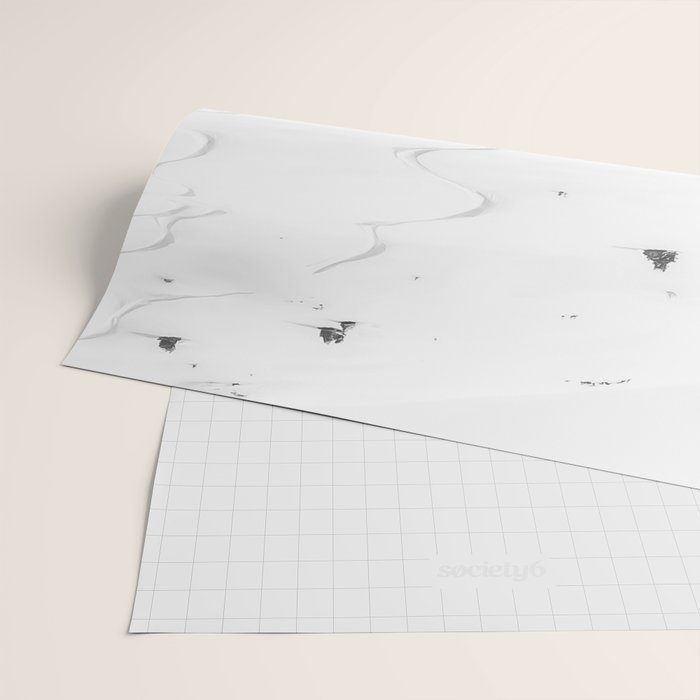 Backcountry Skier // Fresh Powder Snow Mountain Ski Landscape Black and White Photography Vibes Wrapping Paper Gallery Image 2