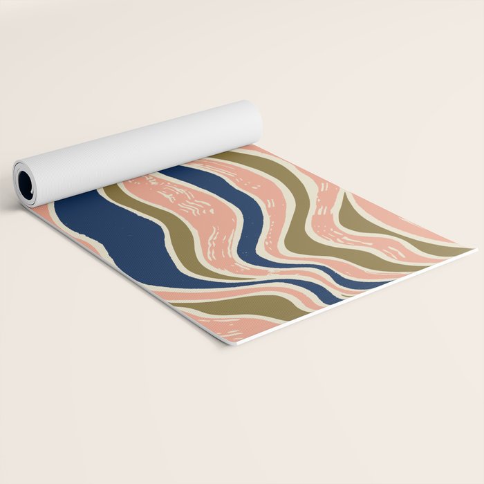 Earthy Rivers Cobalt Yoga Mat Gallery Image 2