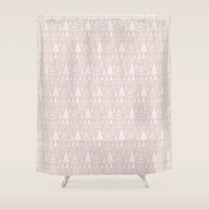 Whimsical Christmas trees Shower Curtain Gallery Image 1