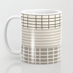Neutral Finnish Patchwork Stripe Pattern Coffee Mug Gallery Image 3
