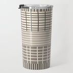 Neutral Finnish Patchwork Stripe Pattern Travel Mug Gallery Image 3
