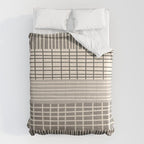 Neutral Finnish Patchwork Stripe Pattern Comforter Gallery Image 6
