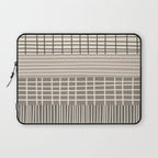 Neutral Finnish Patchwork Stripe Pattern Laptop Sleeve Gallery Image 1