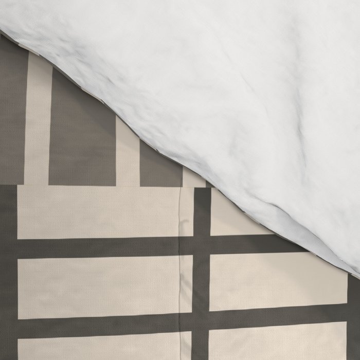 Neutral Finnish Patchwork Stripe Pattern Comforter Gallery Image 4