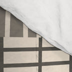 Neutral Finnish Patchwork Stripe Pattern Comforter Gallery Image 4