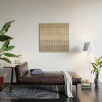 Neutral Finnish Patchwork Stripe Pattern Wood Wall Art Gallery Image 2