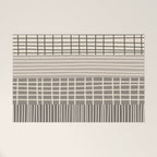 Neutral Finnish Patchwork Stripe Pattern Welcome Mat Gallery Image 1