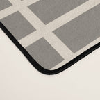 Neutral Finnish Patchwork Stripe Pattern Desk Mat Gallery Image 4