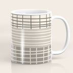 Neutral Finnish Patchwork Stripe Pattern Coffee Mug Gallery Image 1