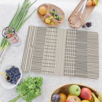 Neutral Finnish Patchwork Stripe Pattern Cutting Board Gallery Image 2