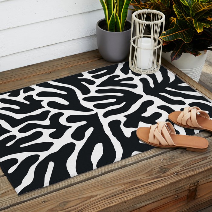 Henri Matisse Abstract Leaf Pattern Outdoor Rug Gallery Image 2