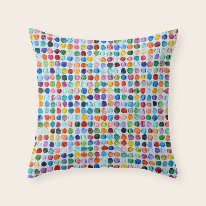 Candied Polka Daubs 2 Throw Pillow Gallery Image 6