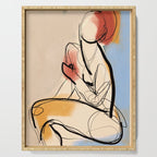 Female Figure Line Art 7 Serving Tray Gallery Image 1