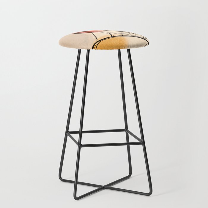 Female Figure Line Art 7 Stool Gallery Image 1