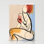 Female Figure Line Art 7 Stationery Card Gallery Image 2