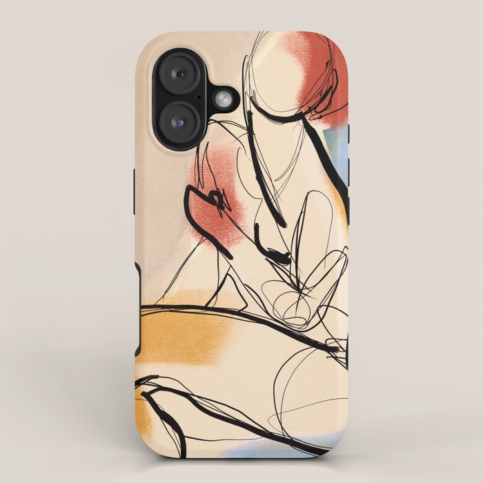 Female Figure Line Art 7 iPhone Case Gallery Image 1