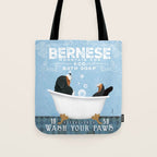 Bernese Mountain Dog Berner Bath Soap bubble Bath clawfoot tub Tote Bag Gallery Image 1