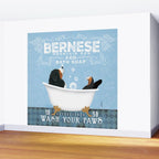 Bernese Mountain Dog Berner Bath Soap bubble Bath clawfoot tub Wall Mural Gallery Image 2