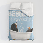 Bernese Mountain Dog Berner Bath Soap bubble Bath clawfoot tub Duvet Cover Gallery Image 6