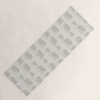 elephant march - beige Yoga Mat Gallery Image 1