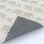 elephant march - beige Rug Gallery Image 4