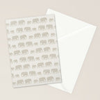 elephant march - beige Stationery Card Gallery Image 2
