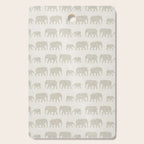 elephant march - beige Cutting Board Gallery Image 1