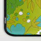 Green, Turquoise, and White Retro Flower Design Pattern Laptop Sleeve Gallery Image 3