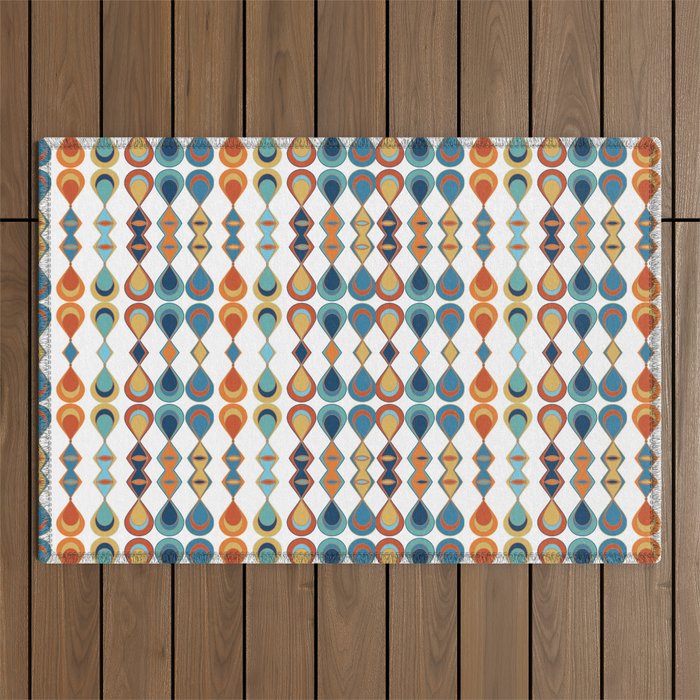 Mid Century Drop Pattern Outdoor Rug Gallery Image 1