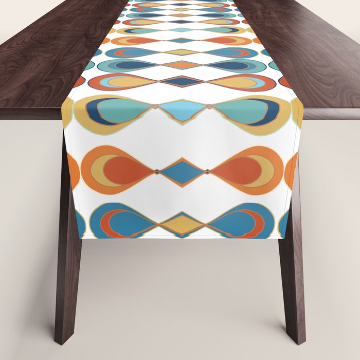 Mid Century Drop Pattern Table Runner Gallery Image 1