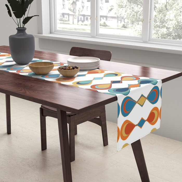 Mid Century Drop Pattern Table Runner Gallery Image 2