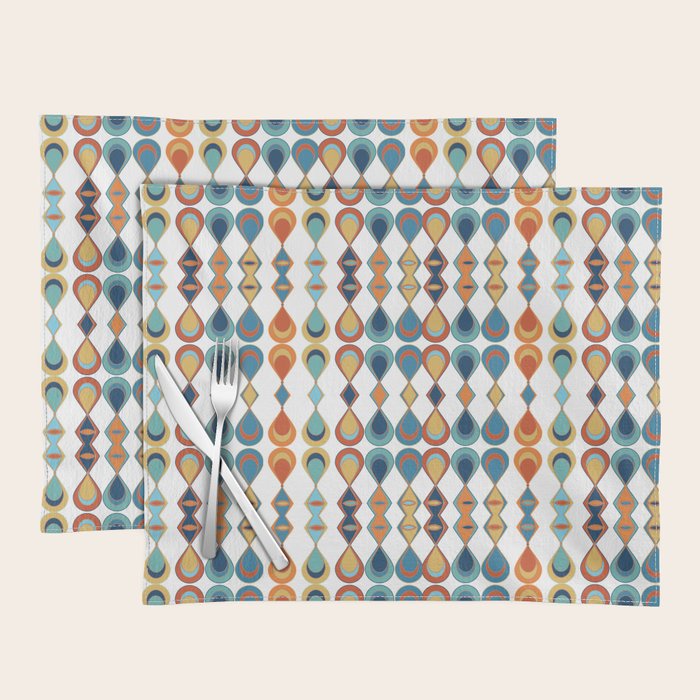 Mid Century Drop Pattern Placemat Gallery Image 1