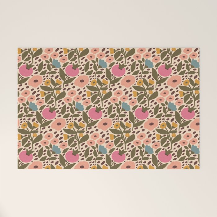 Vintage Ditsy Floral Welcome Mat Gallery Image 1