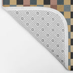 Checkered Multicolor Pattern XI Retro Midcentury Bath Mat Gallery Image 2